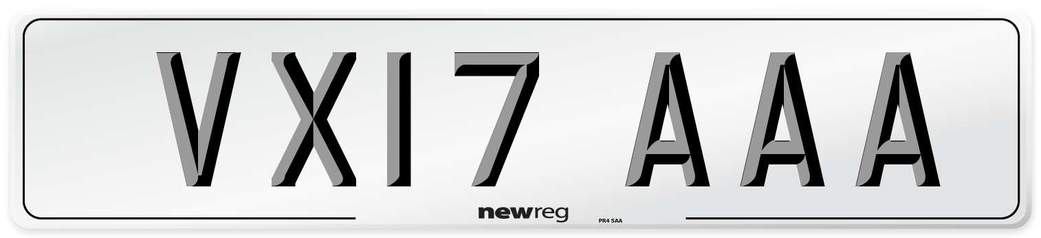 VX17 AAA Number Plate from New Reg